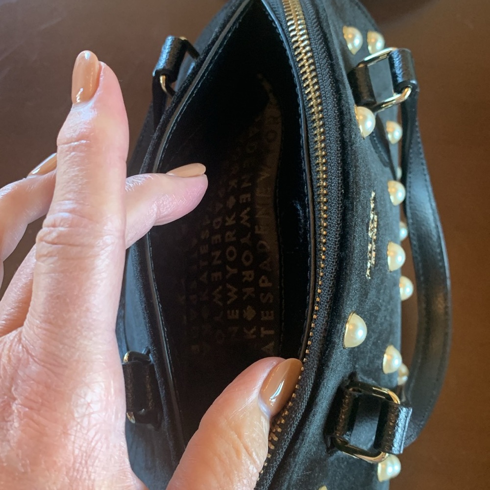 Kate Spade Mini Reilly velvet pearl bag EUC - Picture 13 of 17